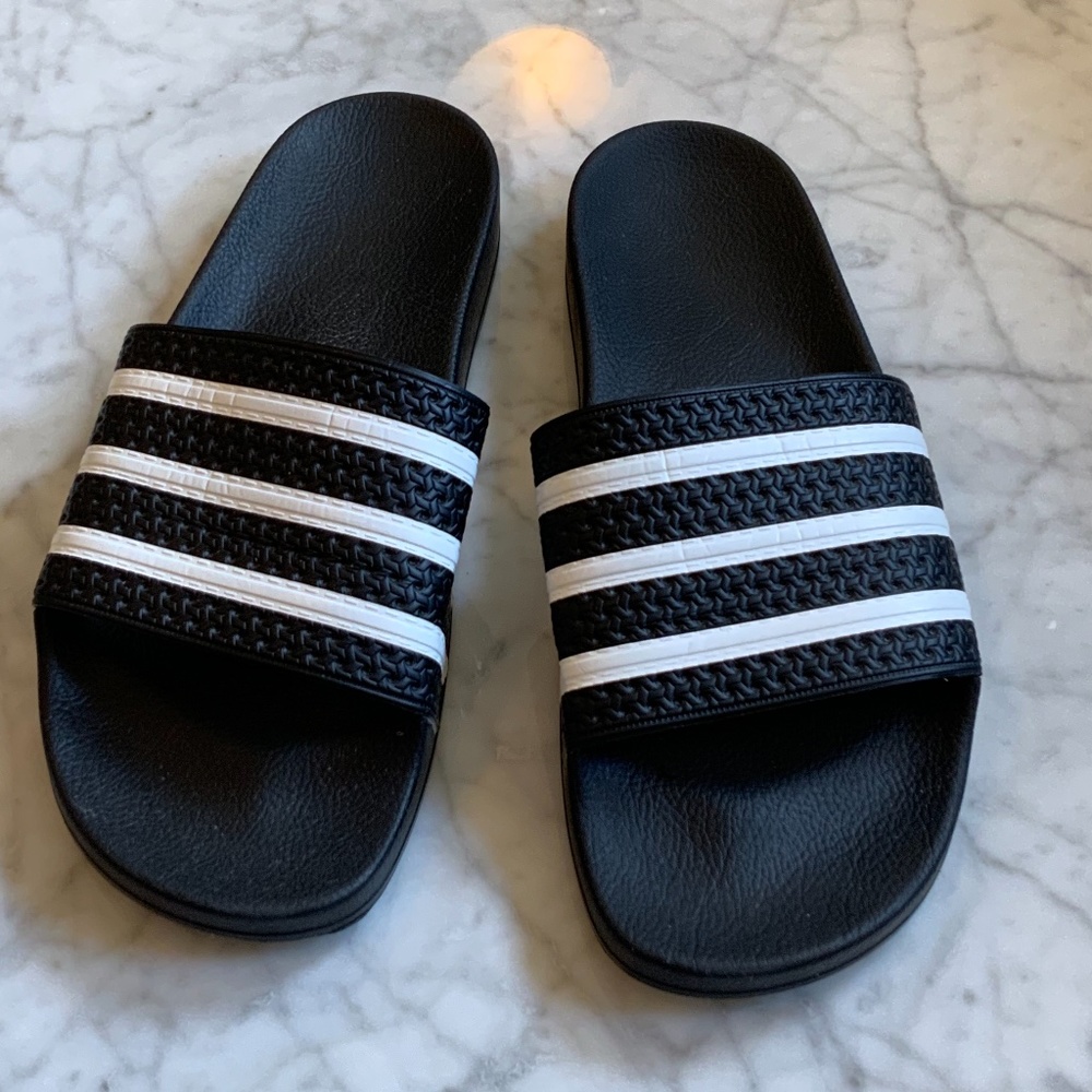 Adidas three stripe pool slide